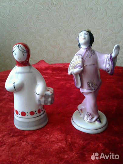 Статуэтки Лфз гжель рига германия и другое