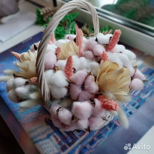 Букеты сухацветов, сладкие букеты