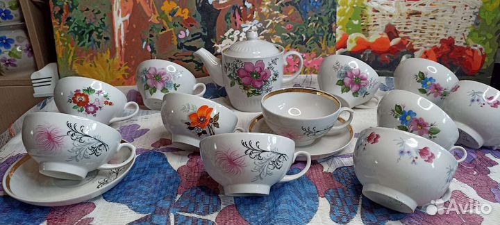 Посуда, чашка, блюдца