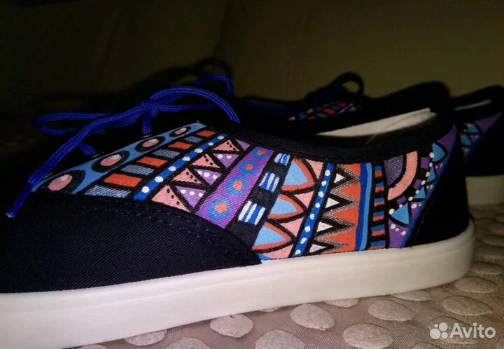 Кеды женские с ручной росписью