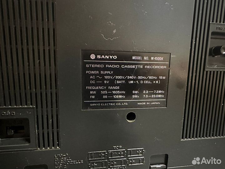 Кассетная магнитола sanyo M 4500K