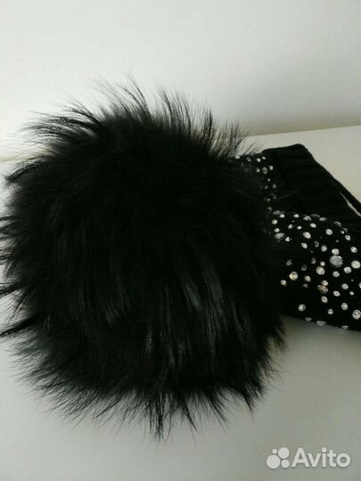 Шикарная зимняя шапка, чистый меринос, 52-56р