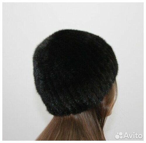 Шапка вязанка норковая