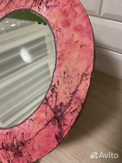Зеркало розовое акрил