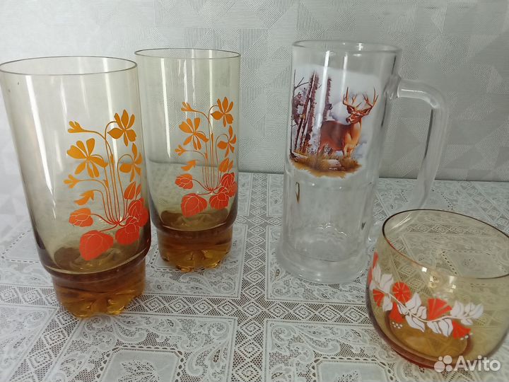 Посуда СССР, стаканы, фужеры