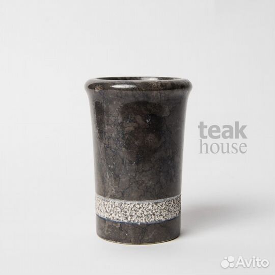 Стакан для ванной из мрамора Dark Marble