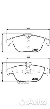 Колодки тормозные RR mercedes C-class 204 11/E