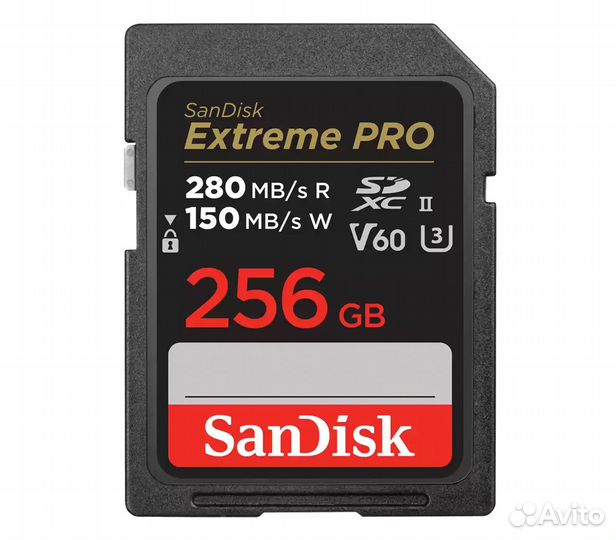 Карта памяти SanDisk sdxc 256GB Extreme PRO UHS-II V60 280/150MB/s