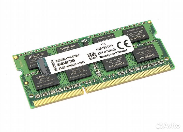 Модуль памяти Kingston sodimm DDR3 4GB 1600 1.5V