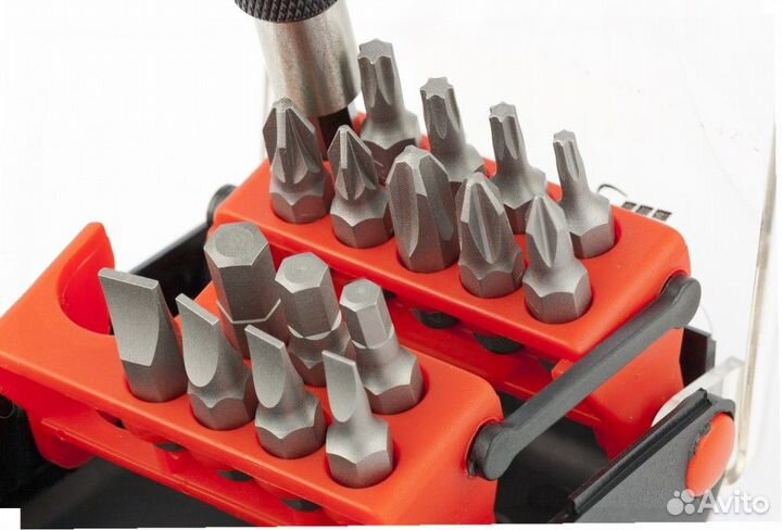 Набор бит, адаптер для бит, сталь S2, 18 предметов