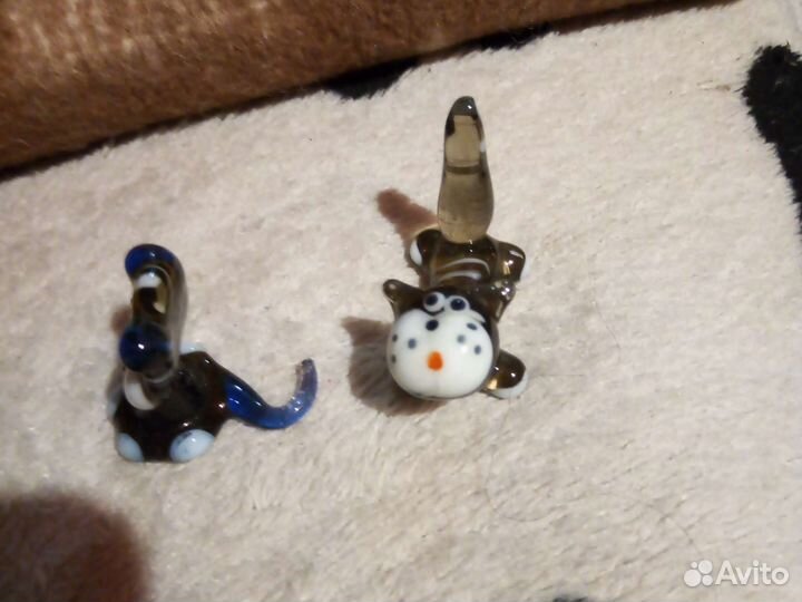 Стеклянные фигурки животных