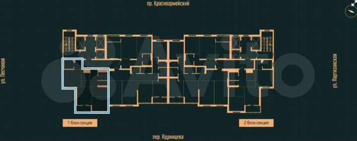 3-к. квартира, 70,1 м², 22/25 эт.