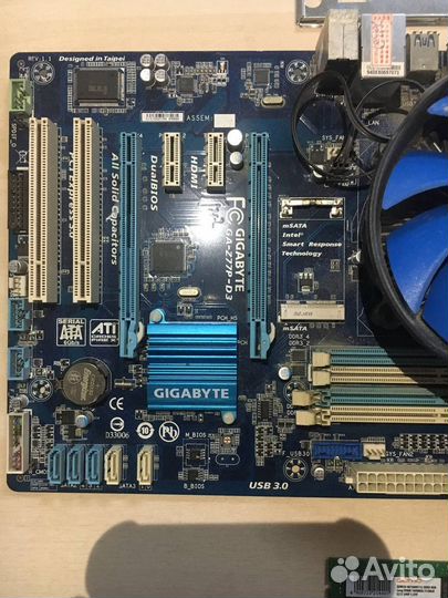 Материнская плата с процессором