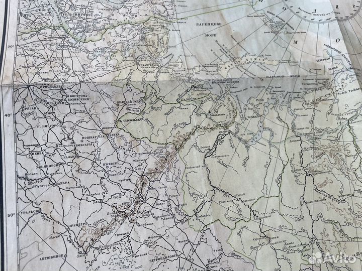 Карта севера СССР, 1928 год