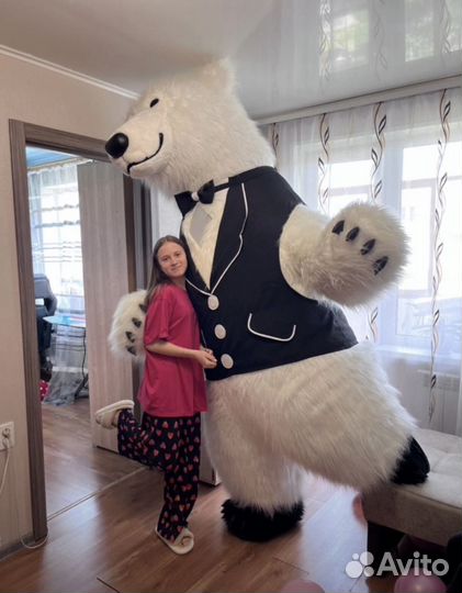 Белый Мишка на праздник /Аниматор день рождения