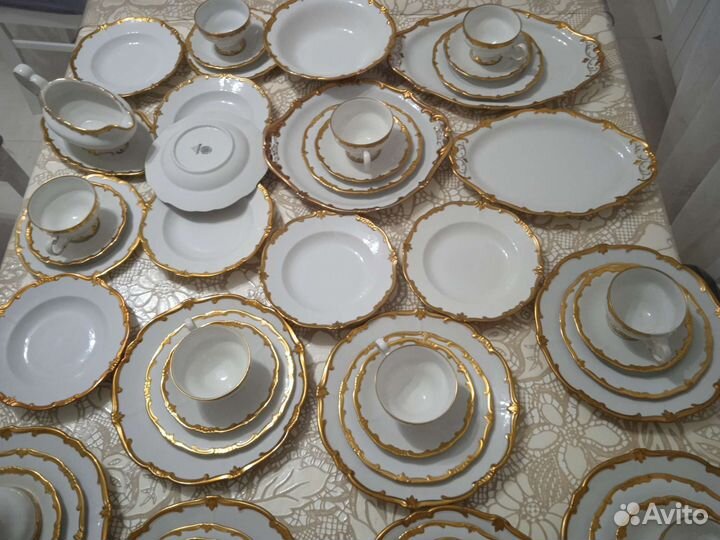 Сервиз чайный столовый на 12 персон Веймар гдр