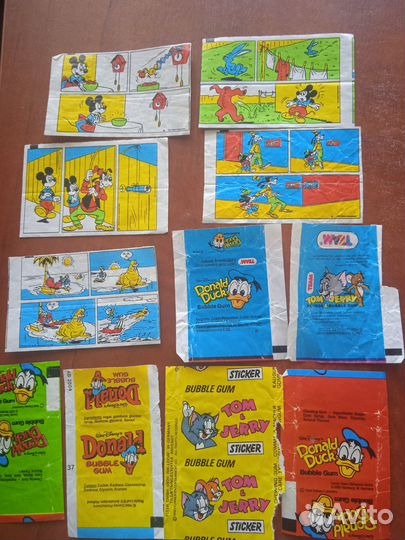 Жвачки вкладыши обёртки разные