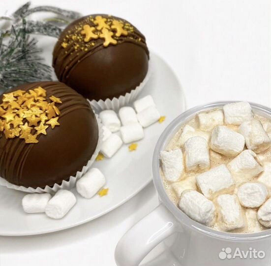 Шоколадные бомбочки с маршмеллоу