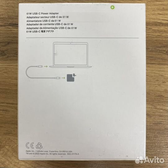 Зарядное устройство Apple 61W