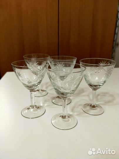 Хрустальные рюмки на ножке СССР