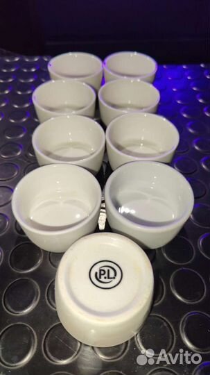 Фарфоровые соусники 50мл белые P.L. 9шт
