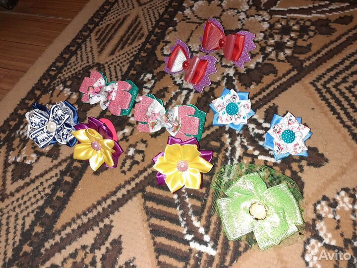 Заколки,резинки.Ручная работа