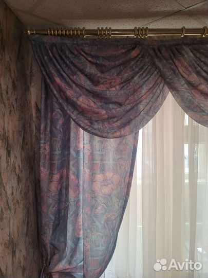 Шторы с ламбрекеном бу