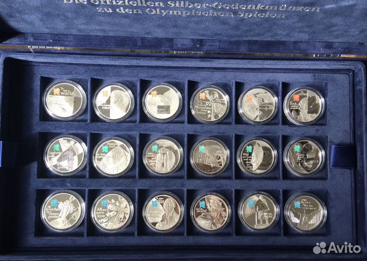 Серебро. Набор монет Олимпиада Лондон 2012