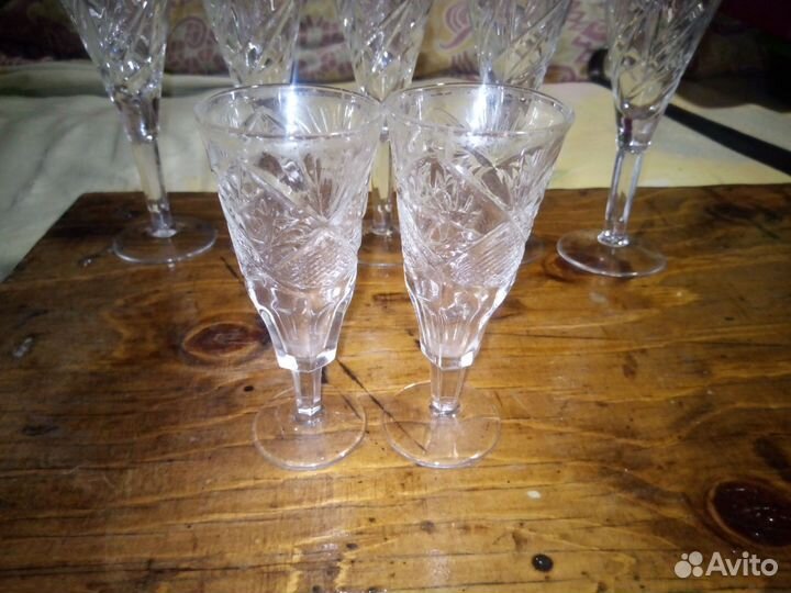 Хрустальные рюмки на ножке СССР