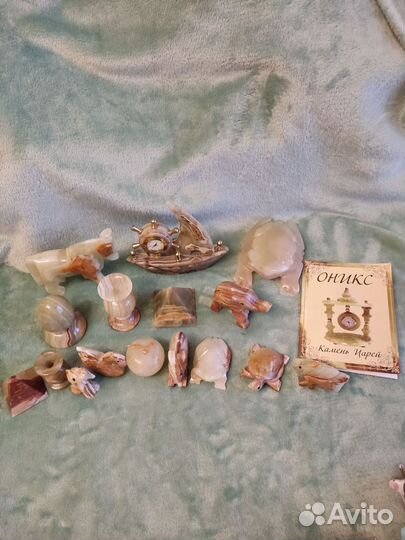 Фигурки из орикса, гжель, колокольчики из керамики