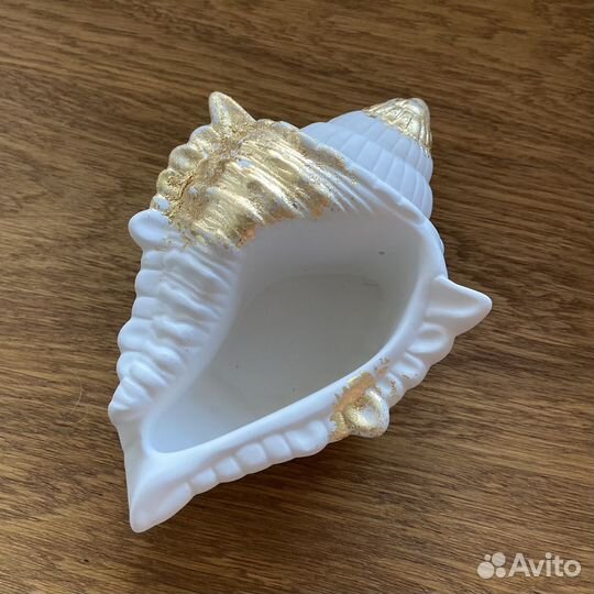 Ракушка шкатулка белая