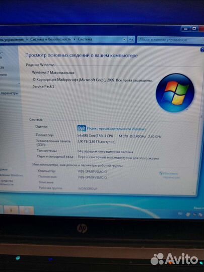 Ноутбук hp Intel Core i3
