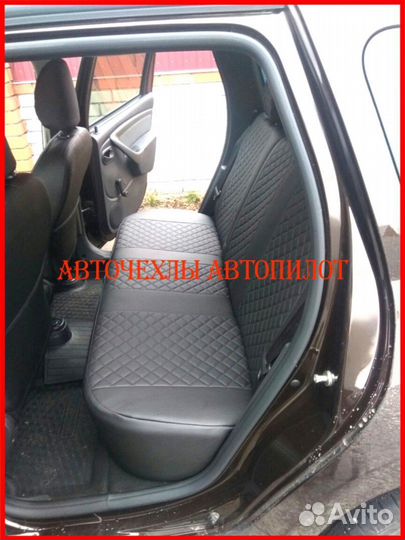 Чехлы Автопилот Renault Duster 1 из экокожи чёрные