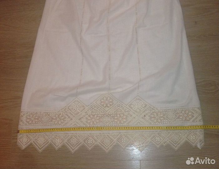 Лён сарафан комплект/мережка