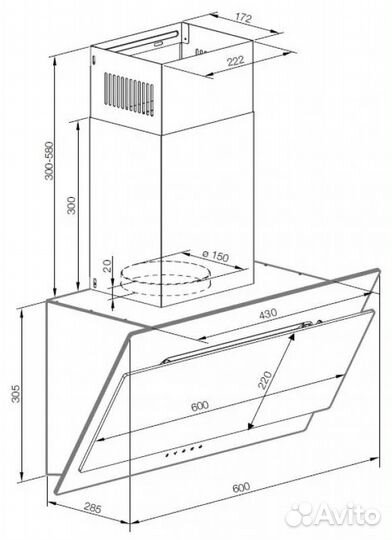 Каминная вытяжка graude DHK 60.1 EL