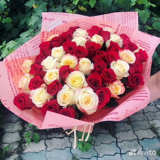 Цветы розы букет