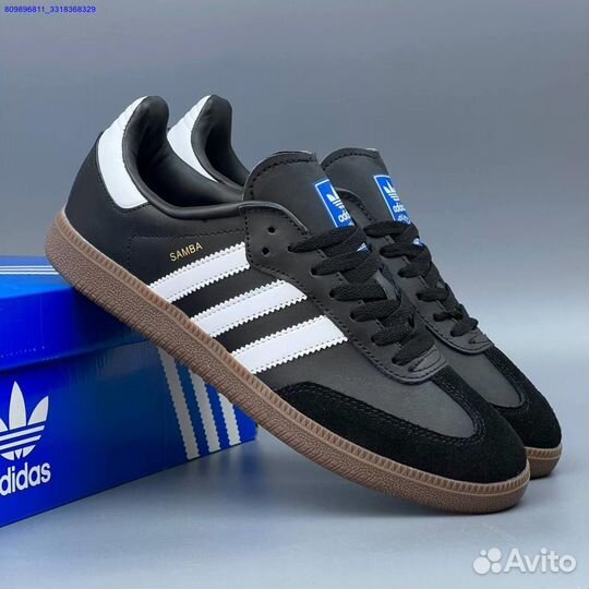 Кроссовки Adidas Samba Black (Арт.34693)