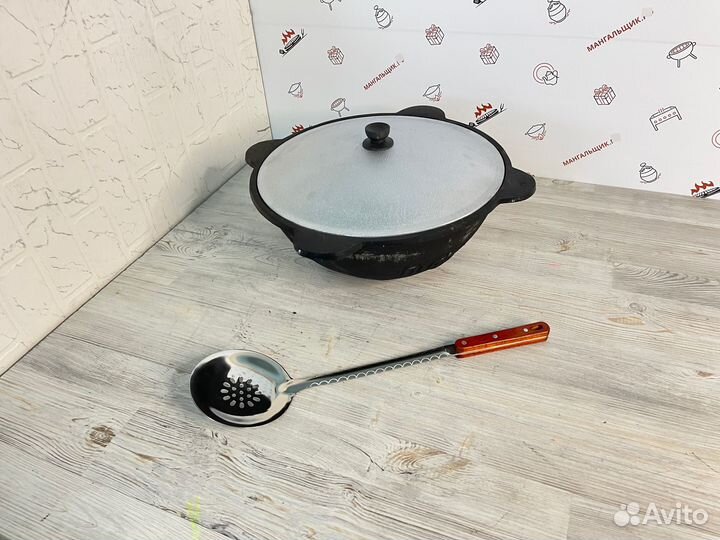 Комплект казан чугунный 6 л с шумовкой Кчш305-Ав