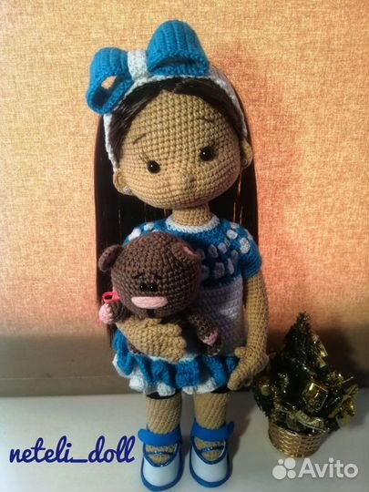 Интерьерная кукла, вязаная кукла ручной работы
