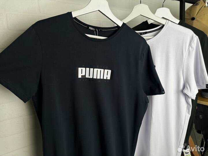 Футболка мужская Puma Athletic 46-54 синяя