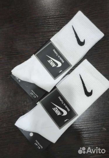 Носки nike высокие белые