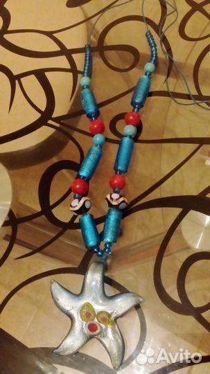 Бусы из муранского стекла ручной работы