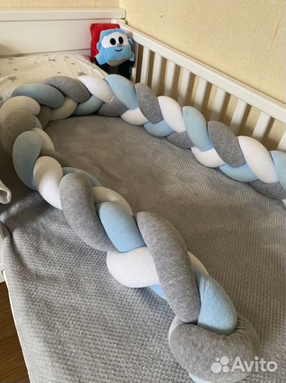 Бортики в кроватку косичка