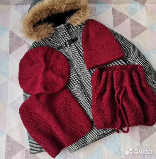 Пальто в клетку для девочки ростом 134-145