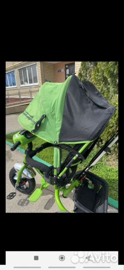 Детский велосипед трехколесный с ручкой