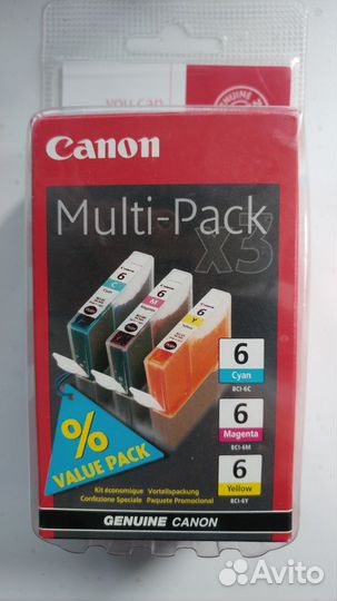 Комплект картриджей Canon BCI-6 CMY