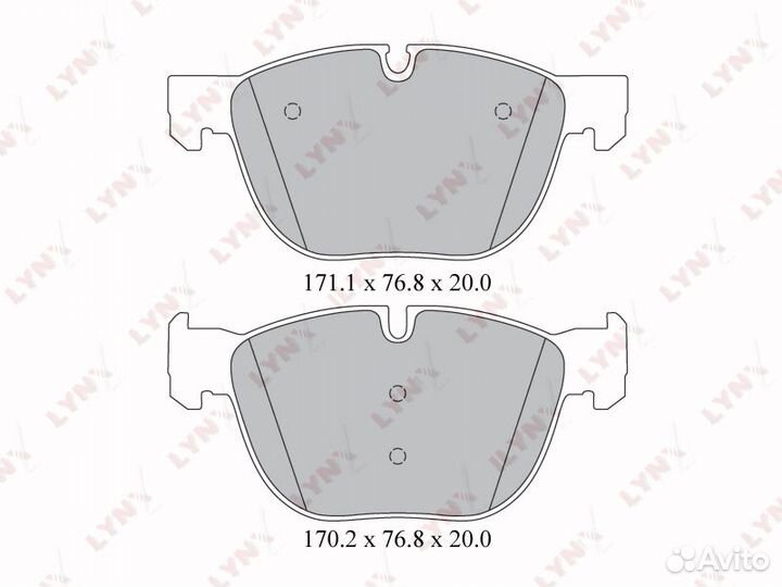 Колодки тормозные дисковые перед BD1417 LYN
