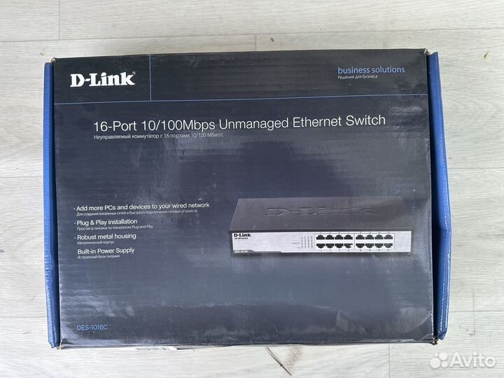 Свич коммутатор D-Link DES-1016C