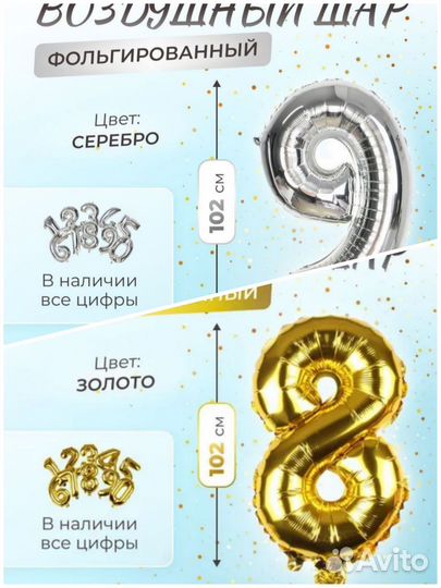 Воздушные шары цифры