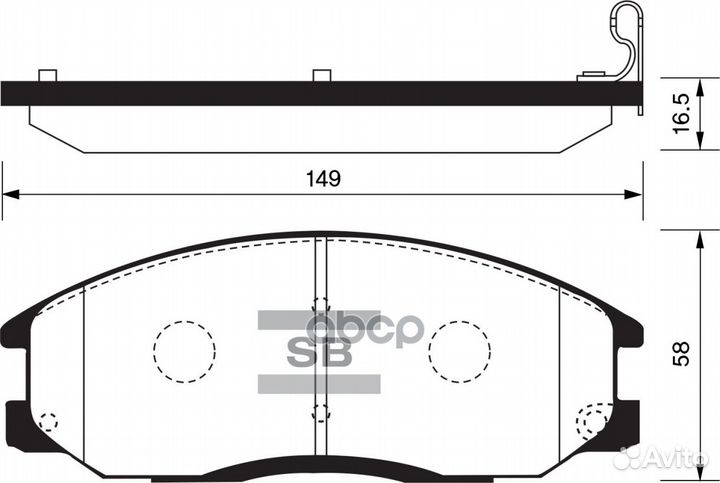 Колодки тормозные передние sangsin brake SP1157